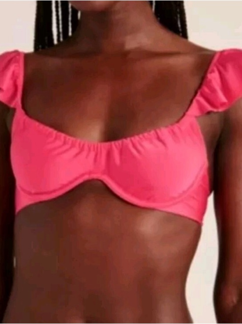 Abercrombie & Fitch Stylish Pink Underwire Crop Bikini Top - Sz S NWTS